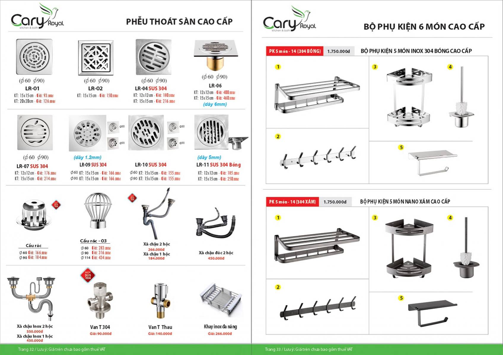 Thiết bị vệ sinh Cary Royal Catalogue và Bảng giá mới nhất 2026 /Page 17